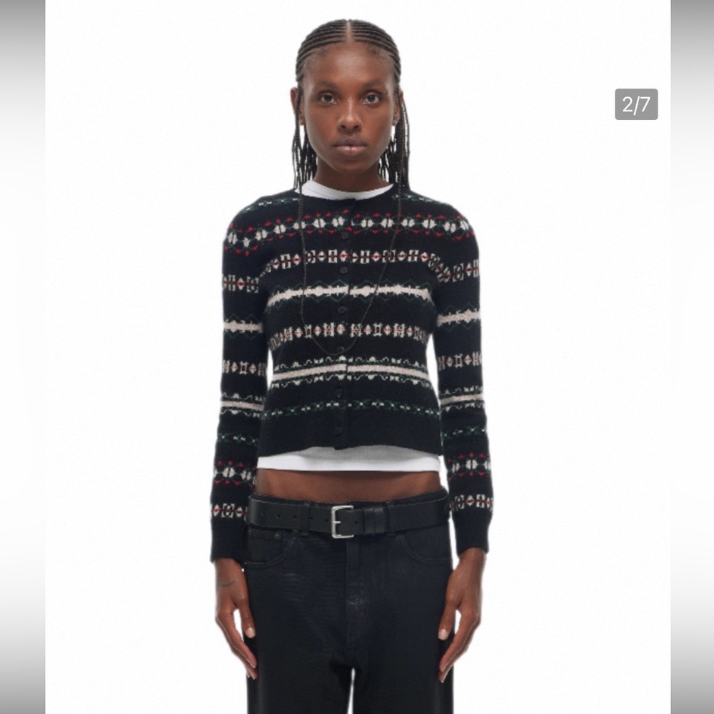 Alright then fair isle knitted  Cardigan O/S